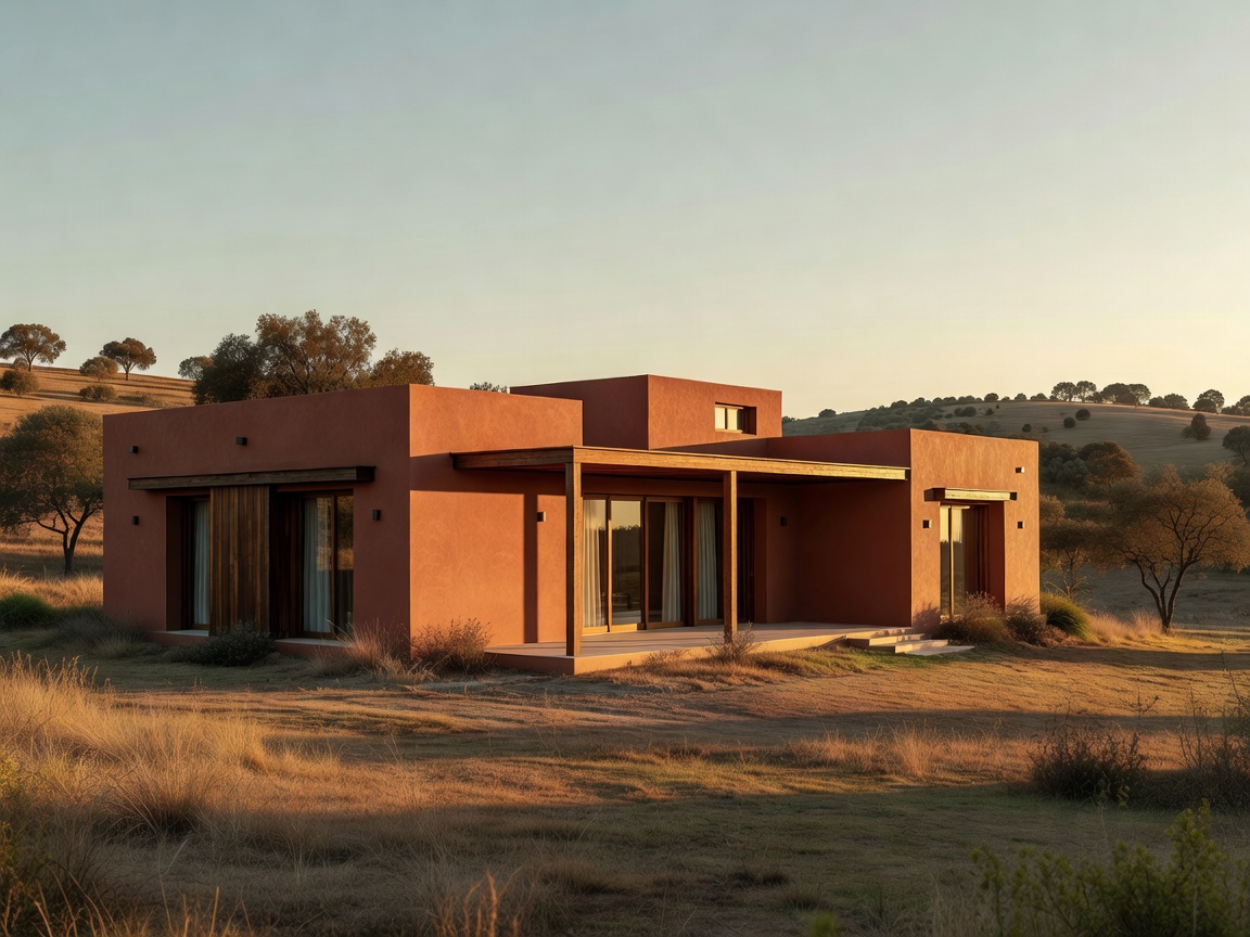Modern terracotta and wood boutique lodge Melides Alentejo