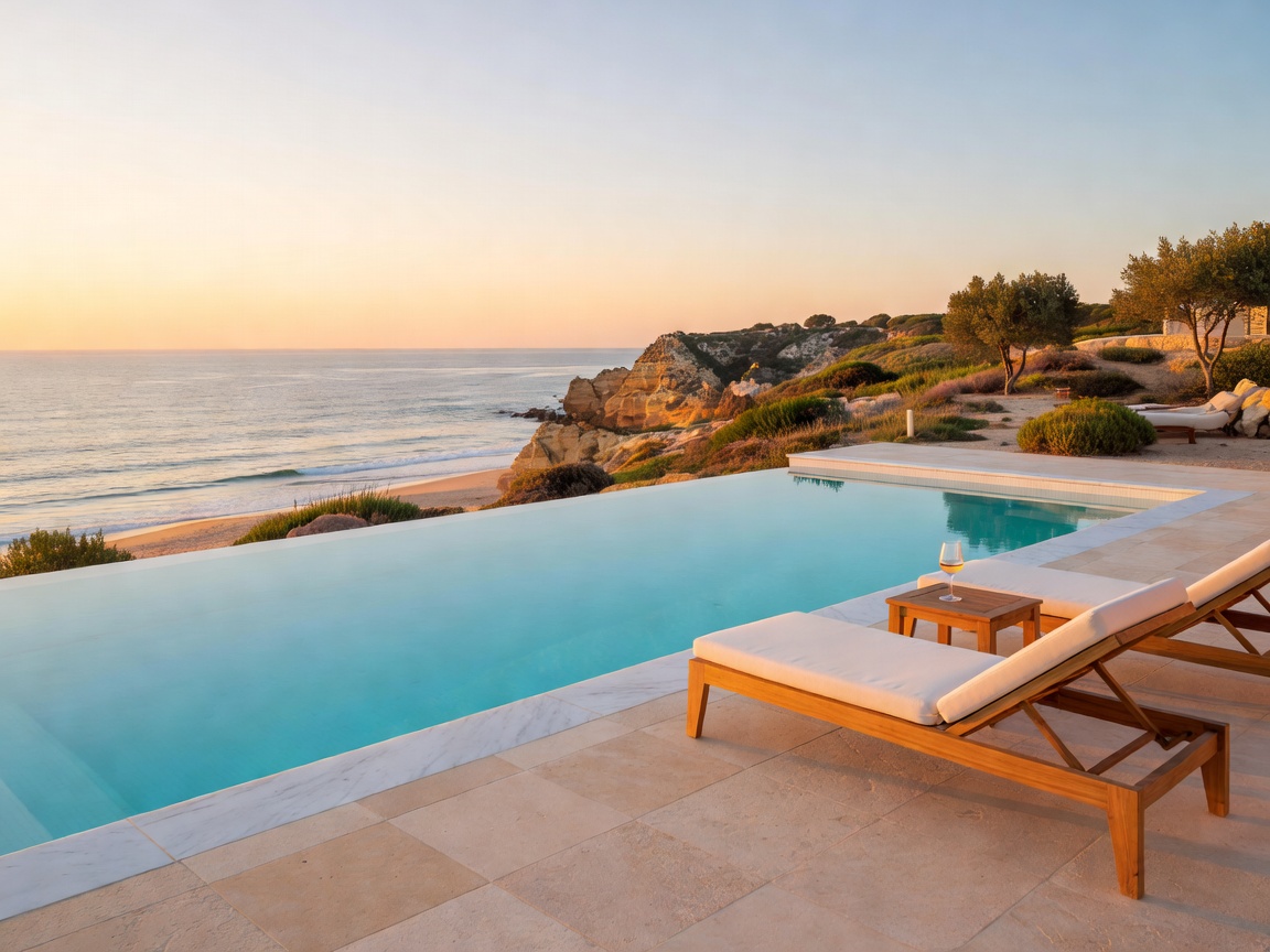 Vila Mar Azul luxury coastal infinity pool in Tavira Algarve
